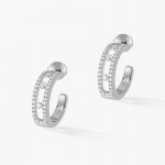 Messika - Classic Move Pave Hoop Earrings White Gold